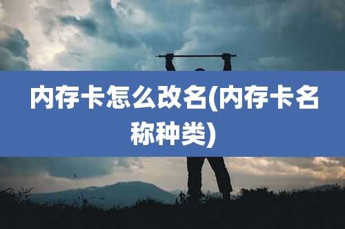 内存卡怎么改名(内存卡名称种类)