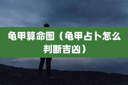 龟甲算命图(龟甲占卜怎么判断吉凶)