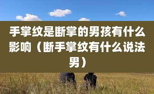 手掌纹是断掌的男孩有什么影响(断手掌纹有什么说法男)