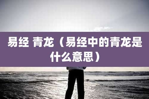易经 青龙(易经中的青龙是什么意思)