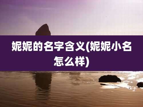 妮妮的名字含义(妮妮小名怎么样)