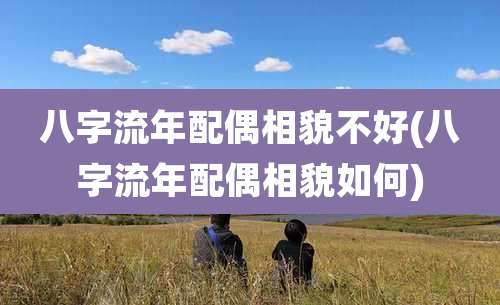 八字流年配偶相貌不好(八字流年配偶相貌如何)