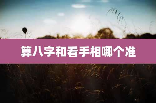 算八字和看手相哪个准