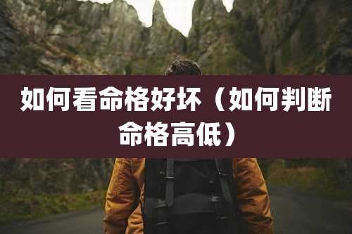 如何看命格好坏(如何判断命格高低)