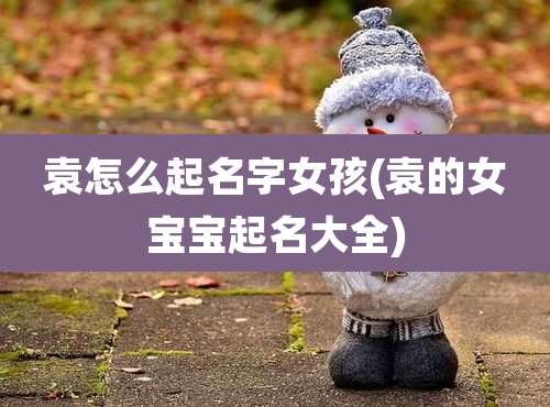 袁怎么起名字女孩(袁的女宝宝起名大全)