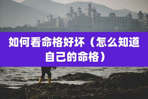 如何看命格好坏(怎么知道自己的命格)