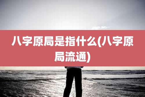 八字原局是指什么(八字原局流通)