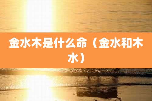 金水木是什么命(金水和木水)