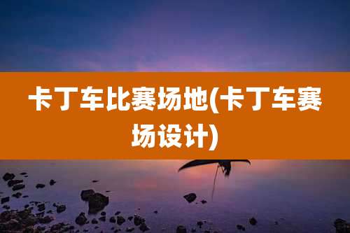 卡丁车比赛场地(卡丁车赛场设计)