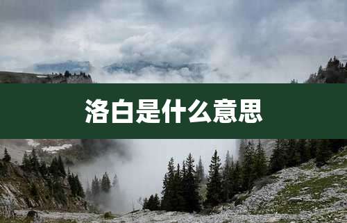 洛白是什么意思