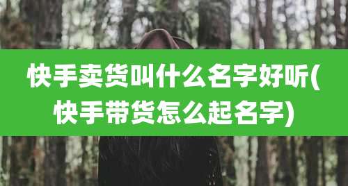 快手卖货叫什么名字好听(快手带货怎么起名字)