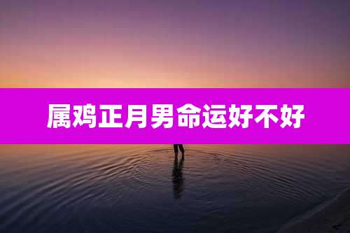属鸡正月男命运好不好