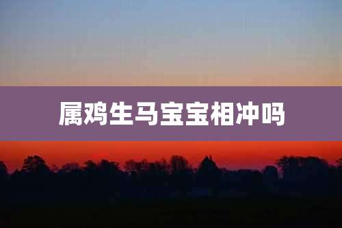 属鸡生马宝宝相冲吗