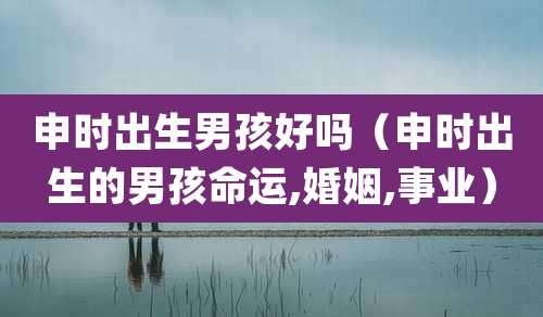 申时出生男孩好吗(申时出生的男孩命运,婚姻,事业)