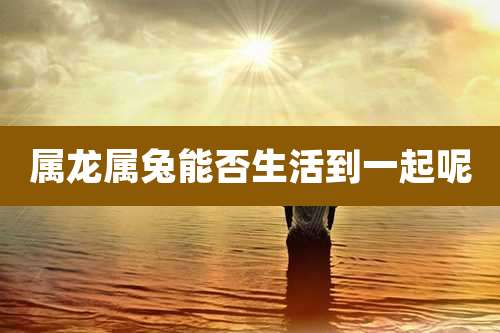 属龙属兔能否生活到一起呢