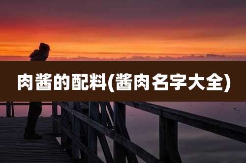 肉酱的配料(酱肉名字大全)