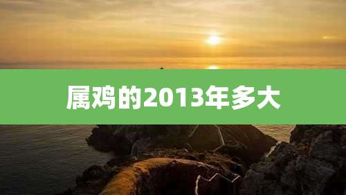 属鸡的2013年多大