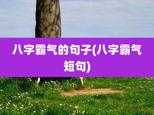 八字霸气的句子(八字霸气短句)