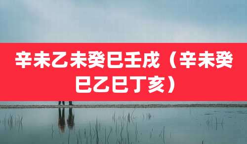 辛未乙未癸巳壬戌（辛未癸巳乙巳丁亥）