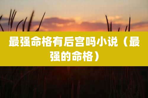 最强命格有后宫吗小说（最强的命格）