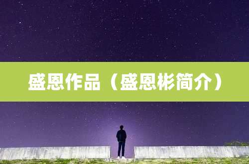 盛恩作品(盛恩彬简介)