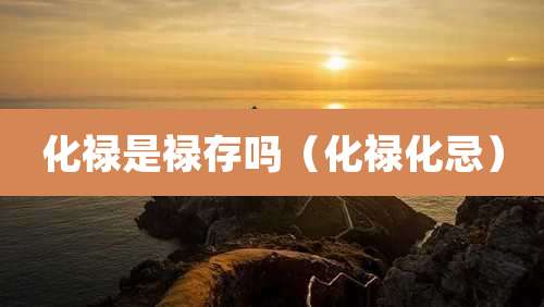 化禄是禄存吗（化禄化忌）