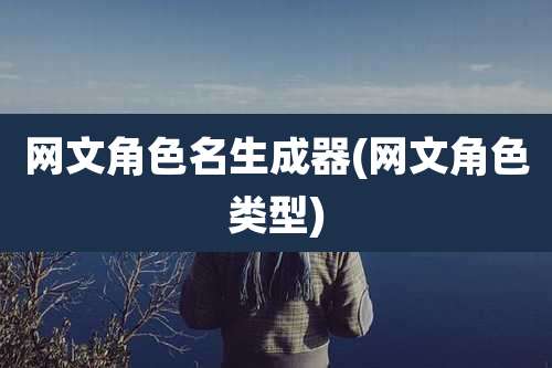 网文角色名生成器(网文角色类型)