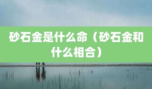砂石金是什么命(砂石金和什么相合)