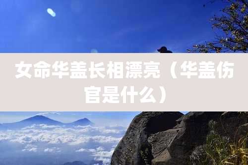 女命华盖长相漂亮(华盖伤官是什么)