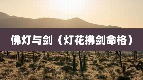 佛灯与剑(灯花拂剑命格)