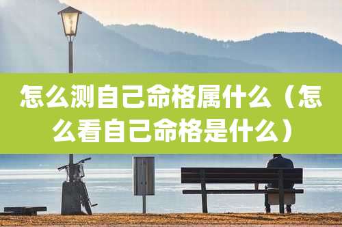 怎么测自己命格属什么(怎么看自己命格是什么)