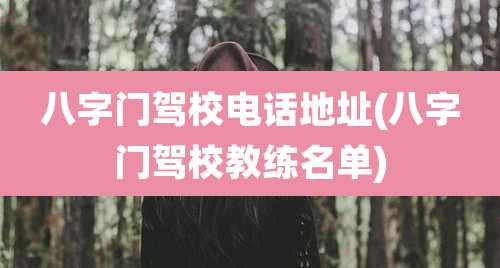 八字门驾校电话地址(八字门驾校教练名单)