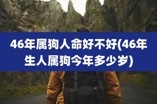 46年属狗人命好不好(46年生人属狗今年多少岁)