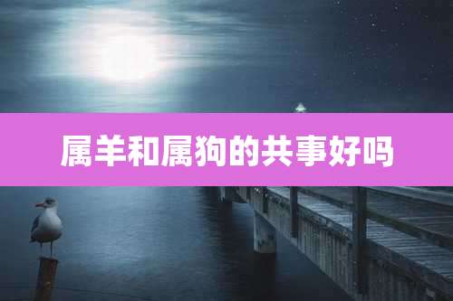 属羊和属狗的共事好吗