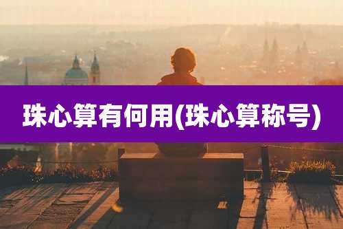 珠心算有何用(珠心算称号)