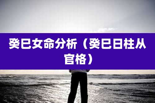 癸巳女命分析(癸巳日柱从官格)