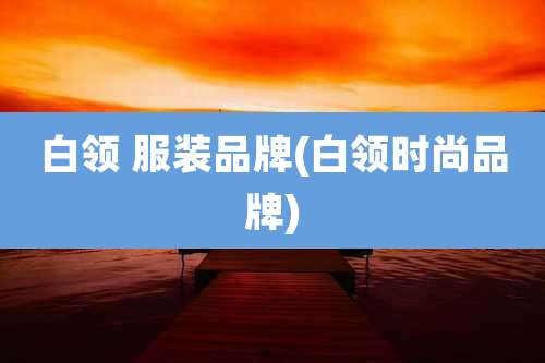 白领 服装品牌(白领时尚品牌)