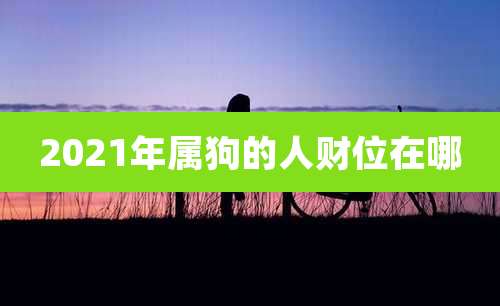 2021年属狗的人财位在哪