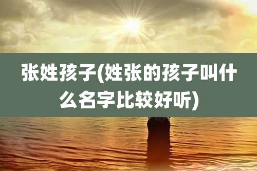 张姓孩子(姓张的孩子叫什么名字比较好听)