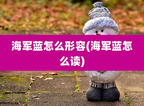 海军蓝怎么形容(海军蓝怎么读)