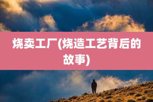 烧卖工厂(烧造工艺背后的故事)