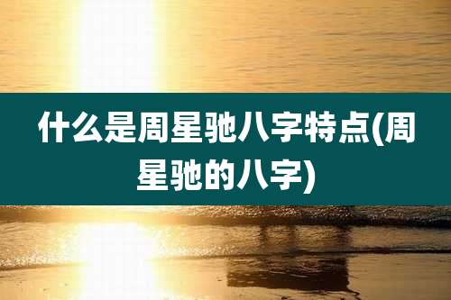什么是周星驰八字特点(周星驰的八字)