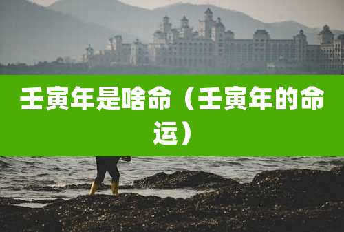 壬寅年是啥命（壬寅年的命运）