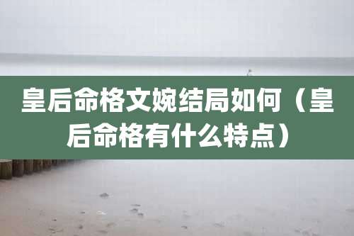 皇后命格文婉结局如何（皇后命格有什么特点）