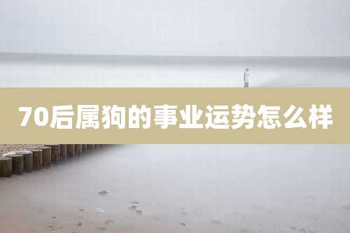 70后属狗的事业运势怎么样