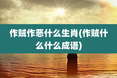 作贼作恶什么生肖(作贼什么什么成语)