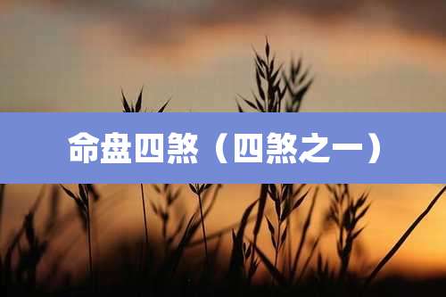 命盘四煞（四煞之一）