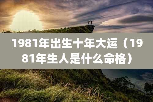 1981年出生十年大运（1981年生人是什么命格）