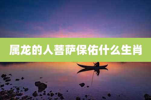 属龙的人菩萨保佑什么生肖