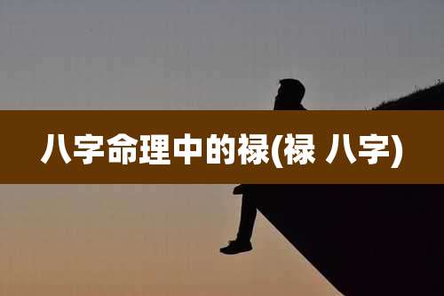 八字命理中的禄(禄 八字)